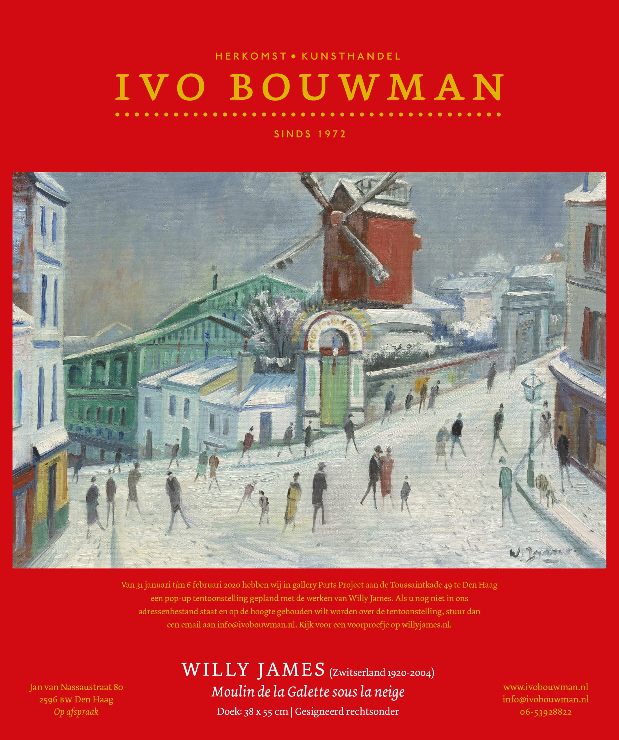 Pop-up tentoonstelling Willy James