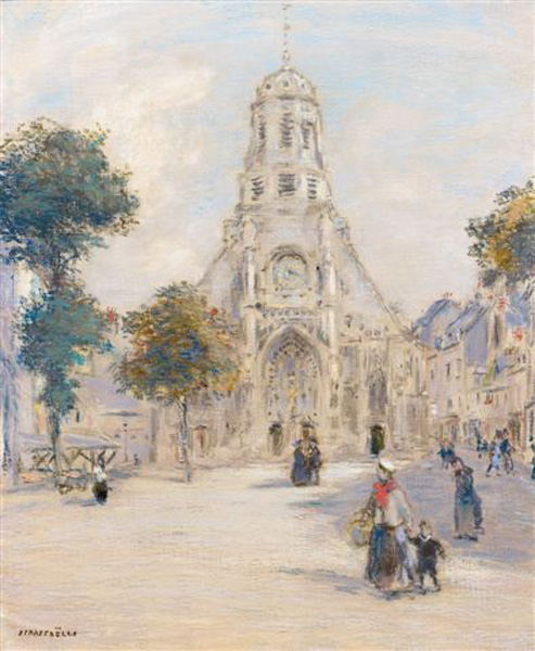 Église et place animée