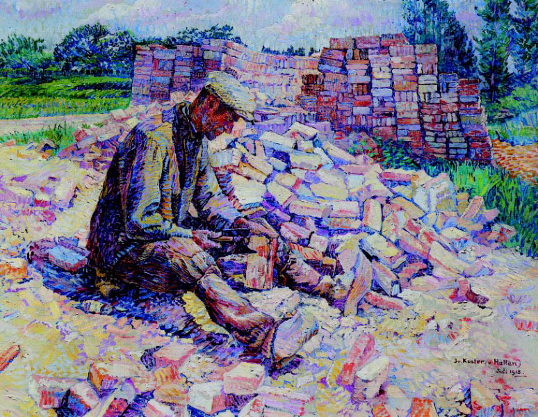 Stratenmaker aan het werk