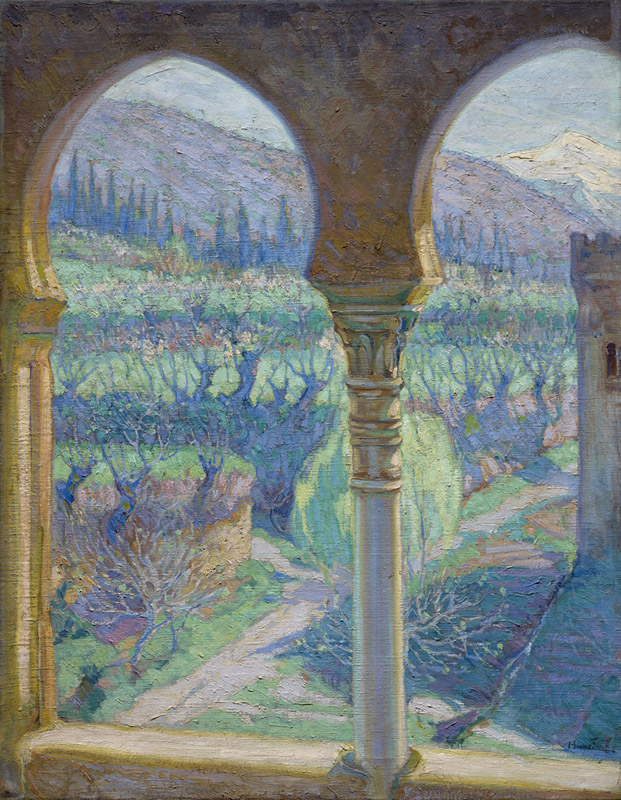 Gezicht van het Alhambra op de Sierra Nevada