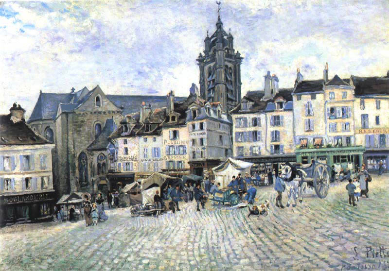 Marktplein in Pontoise