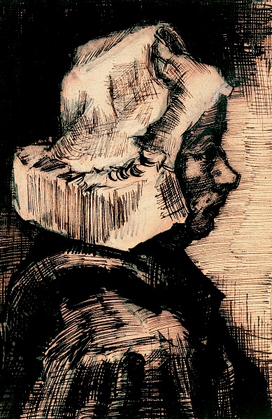 Portret van een boerenvrouw, en profil