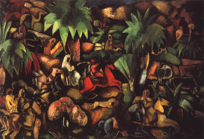 La Chasse, le cavalier rouge