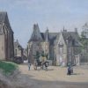 Le Mans, dorpsplein in de zomer